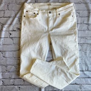 J. Crew Stretch 28/30 White Denim Womens Jeans